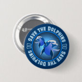 イルカを救って下さい 缶バッジ (正面&裏面)