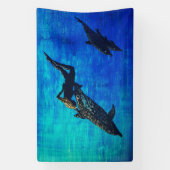 イルカを救出する 横断幕 (縦)