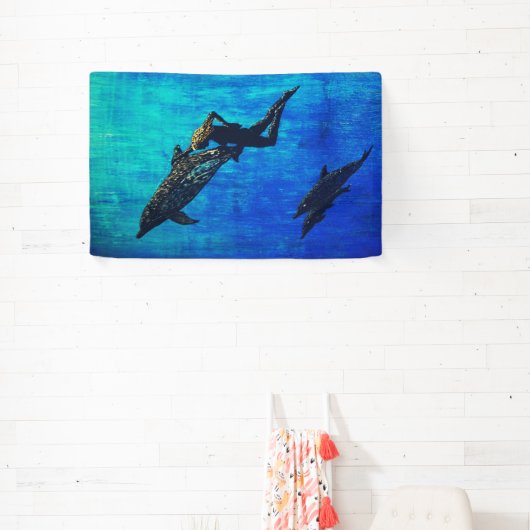 イルカを救出する 横断幕 (インサイチュ)