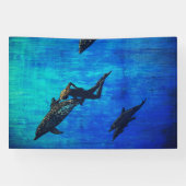 イルカを救出する 横断幕 (横)