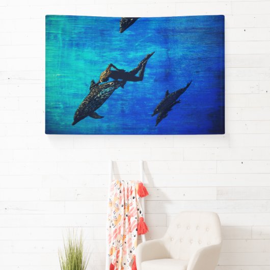 イルカを救出する 横断幕 (インサイチュ)