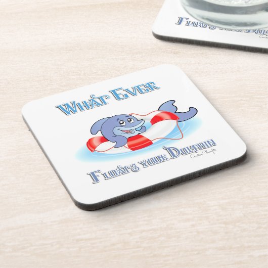 イルカを浮かせるものは コースター (左側)