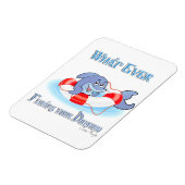 イルカを浮かせるものは マグネット (左側)