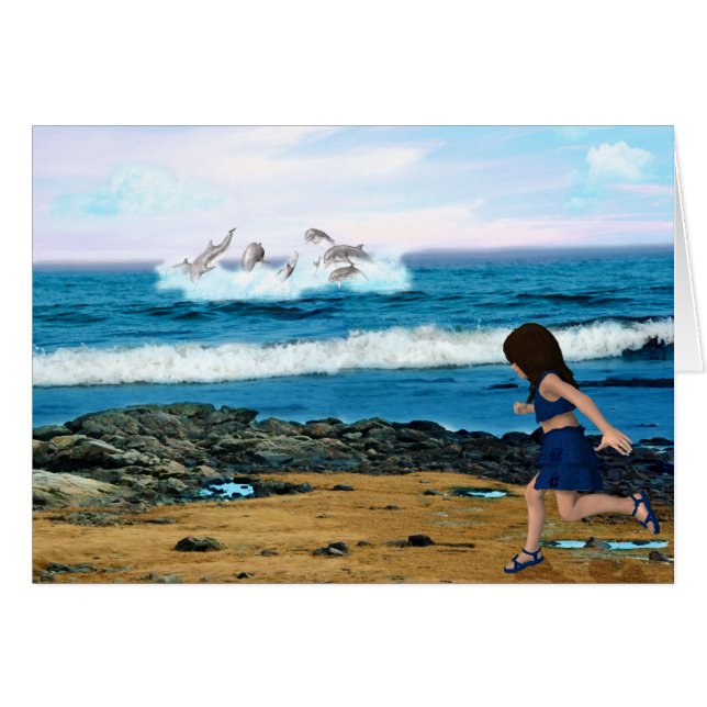 イルカを見る (正面横)