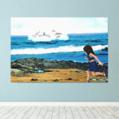 イルカを見る キャンバスプリント (インサイチュ (ウッドフロア))