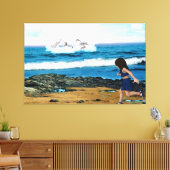 イルカを見る キャンバスプリント (インサイチュ (リビング))