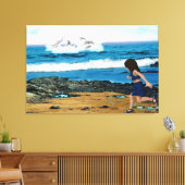 イルカを見る キャンバスプリント (インサイチュ (リビング))