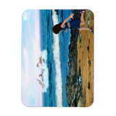 イルカを見る マグネット (縦)