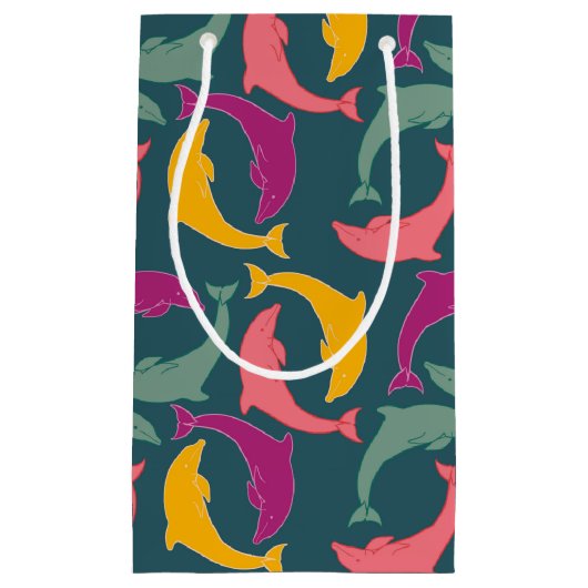 イルカグリーン スモールペーパーバッグ (正面)