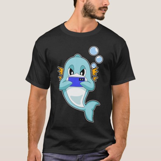 イルカゲーマースマートフォン Tシャツ (正面)