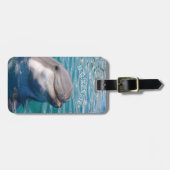 イルカパーソナライズされた ラゲッジタグ (正面横)