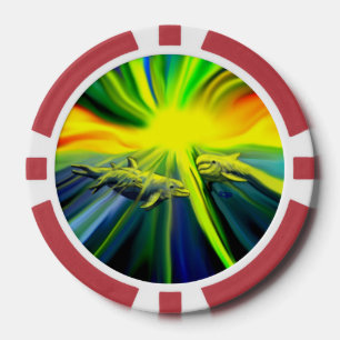 イルカファミリーin the sunshine ポーカーチップ