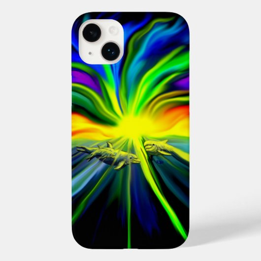 イルカファミリーin the sunshine Case-Mate iPhoneケース (裏面)