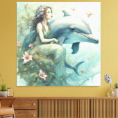 イルカファンタジー2 キャンバスプリント (インサイチュ (リビング))