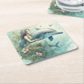 イルカファンタジー2 スクエアペーパーコースター (アングル)