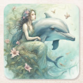 イルカファンタジー2 スクエアペーパーコースター (正面)