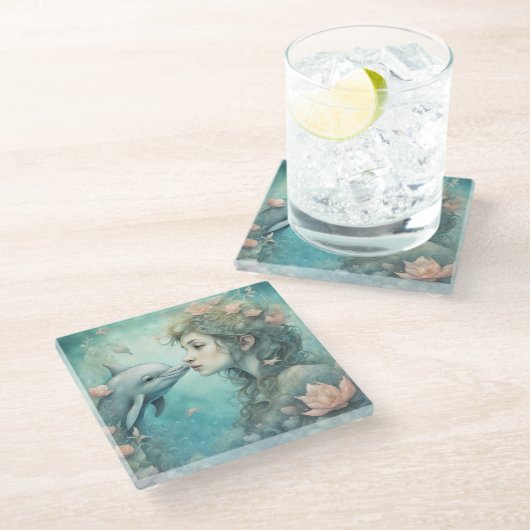 イルカファンタジー3 ガラスコースター (アングル)