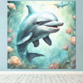 イルカファンタジー8 キャンバスプリント (インサイチュ (ウッドフロア))