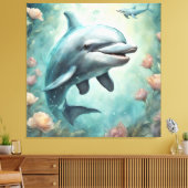 イルカファンタジー8 キャンバスプリント (インサイチュ (リビング))