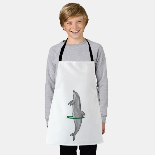 イルカフィットネスタイヤスポーツ エプロン (着用した状態)