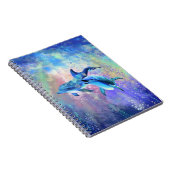 イルカンカップル-美しい ノートブック (右側)