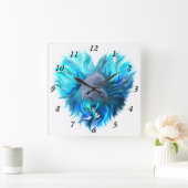 イルカ一頭 スクエア壁時計 (ホーム)