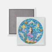 イルカ付きマーメイド001 JL Biel マグネット (正面/裏面)