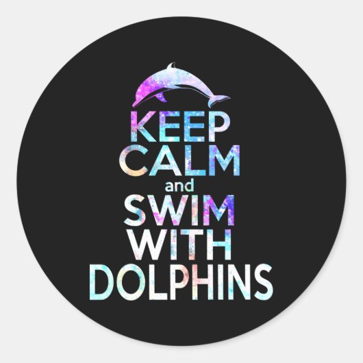 イルカ保イルカと穏やかに泳ぐ ラウンドシール (正面)