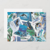 イルカ切手はがき ポストカード (正面/裏面)