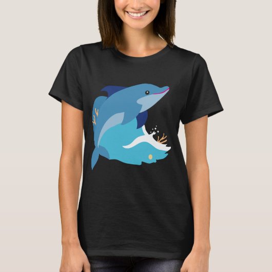 イルカ図形 Tシャツ (正面)