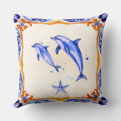 イルカ地中海の類 クッション (裏面)