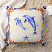 イルカ地中海の類 クッション (ブランケット)