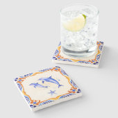 イルカ地中海の類 ストーンコースター (横)