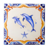 イルカ地中海の類 タイル (正面)