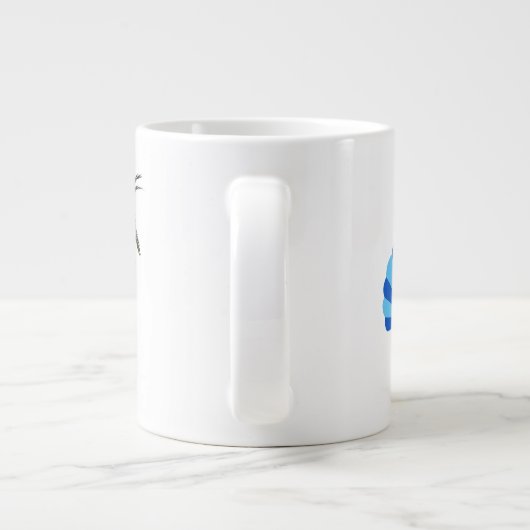 イルカ大きなコーヒーマグ ジャンボコーヒーマグカップ (裏面)