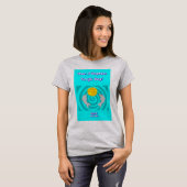 イルカ大変な日の女性の灰色のTシャツを持って下さい Tシャツ (正面フル)
