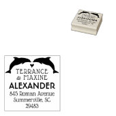 イルカ差出人住所ス結婚ンプ – Animals ラバースタンプ (押印)