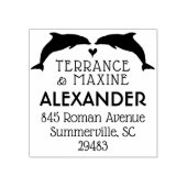 イルカ差出人住所ス結婚ンプ – Animals ラバースタンプ (インプリント)