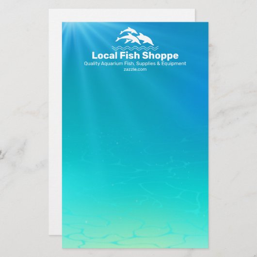 イルカ水族館店 便箋 (正面/裏面)