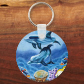 イルカ熱帯魚 キーホルダー (正面)