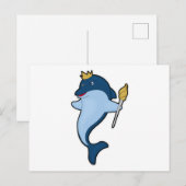 イルカ王　杖と王冠にて ポストカード (正面/裏面)