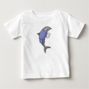 イルカ秘書の紙 ベビーTシャツ
