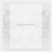 イルカ結婚の写真 スクエアシール (正面)