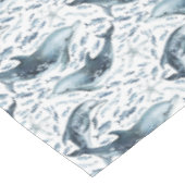 イルカ航海のと魚の模様 テーブルクロス (アングル)