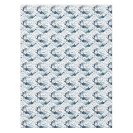 イルカ航海のと魚の模様 テーブルクロス