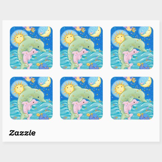 イルカ遊 スクエアシール (シート)