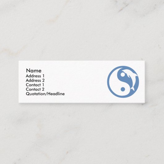イルカ陰陽プロファイルカード スキニー名刺 (正面)