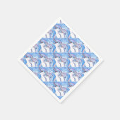 イルカ2頭 スタンダードカクテルナプキン (角)