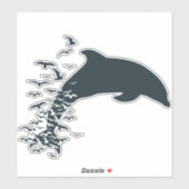 イルカ カモメ 融合アート 海洋生物 シール (シート)