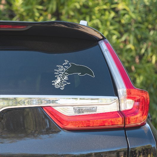 イルカ カモメ 融合アート 海洋生物 シール (車体側面)